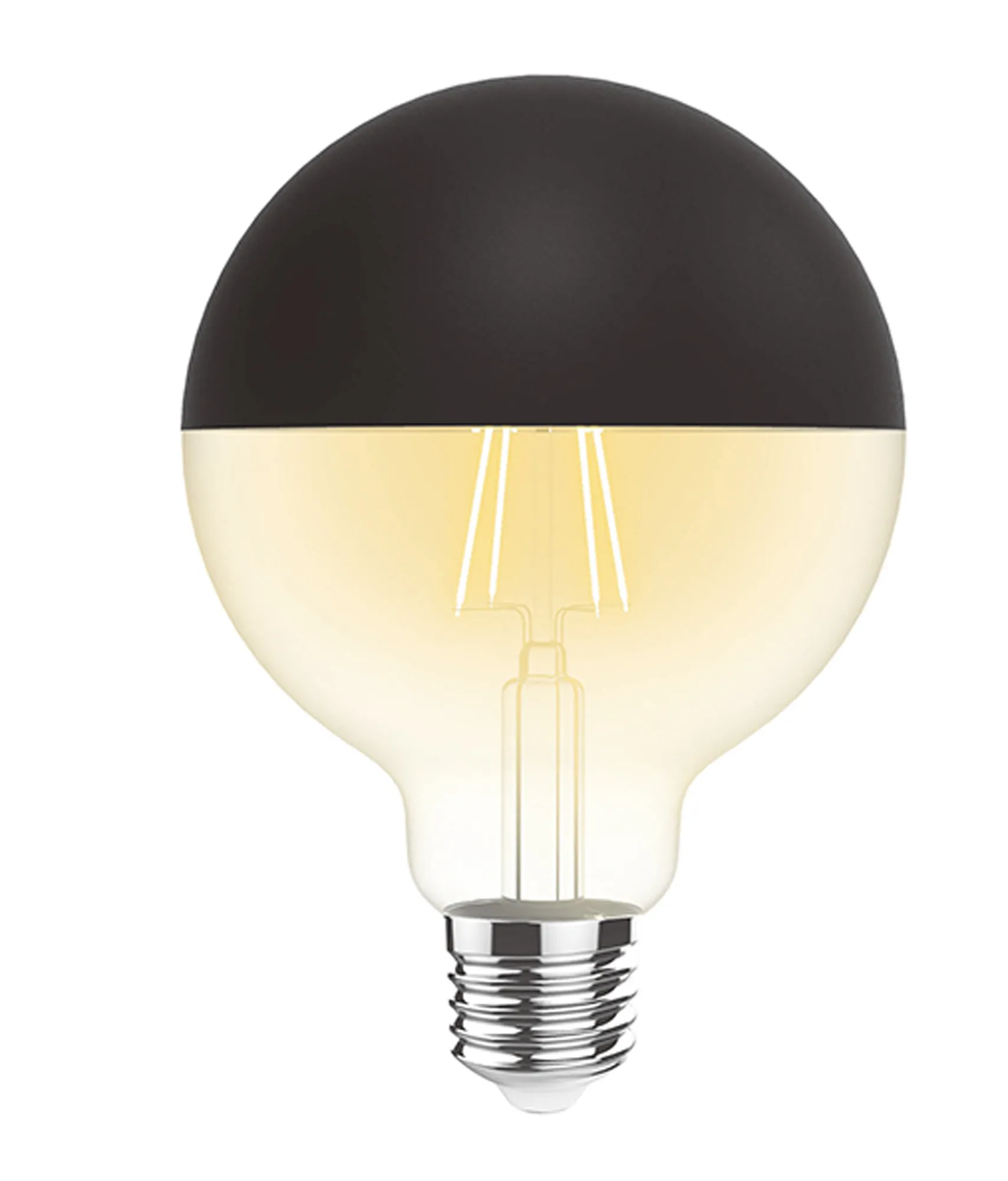 4600182  Classic Deco LED Black Top 80mm E27 Dimmable 4W 2700K 330lm